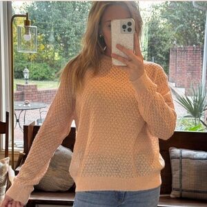 Elegant Peach Knit Sweater